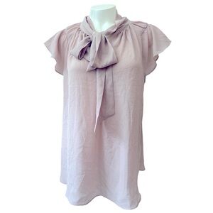 Max Studio NWOT Chiffon Bow Neck Top